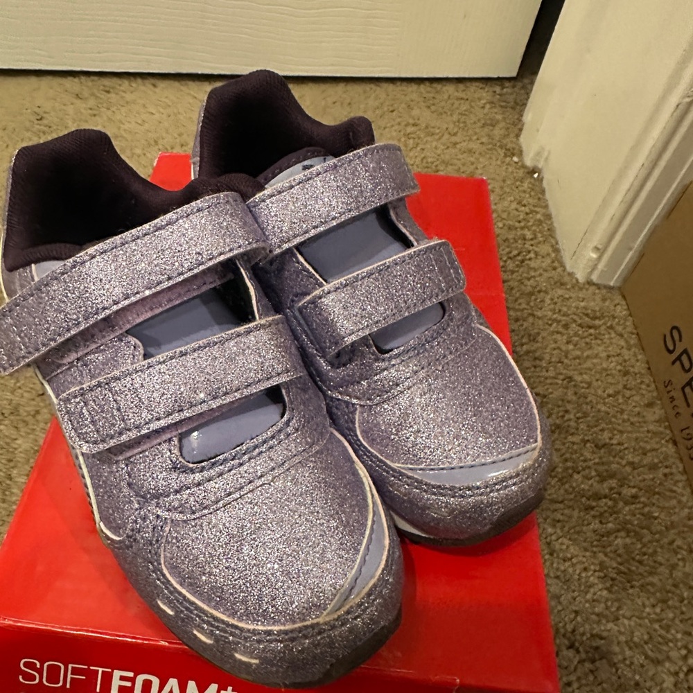 Purple Glitter Puma Little Girl Shoes